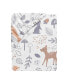 Фото #3 товара Deer Park White/Gray Woodland Animals Baby Fitted Crib Sheet