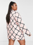 Фото #2 товара The Frolic Plus check print blazer co-ord in pale pink