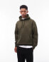 Topman classic fit hoodie in khaki