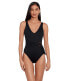 Lauren Ralph Lauren 299182 Womens Luxury Solid Sash One-Piece Black Size 8