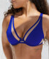 Фото #4 товара Wolf & Whistle Fuller Bust Exclusive mix & match mesh underwire bikini top in cobalt blue