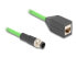 Delock M12 Kabel D-kodiert 4 Pin Stecker zu RJ45 Buchse PUR TPU 0.5 m - Cable - Network