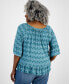 ფოტო #2 პროდუქტის Plus Size Printed On/Off-The-Shoulder Knit Top, Created for Macy's