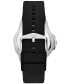 ფოტო #3 პროდუქტის Men's Blue GMT Black Silicone Watch 46mm