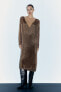 Фото #1 товара Платье из сетчатой ткани с блестящей нитью ZARA