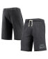 ფოტო #1 პროდუქტის Men's Heathered Black Michigan State Spartans Victory Lounge Shorts