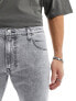 Lee Rider slim fit jeans in grey acid wash