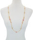 Gold-Tone Lilac Violet Glass Stone Dainty Statement Necklace
