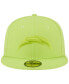 Men's Neon Green Los Angeles Chargers Color Pack Brights 59FIFTY Fitted Hat