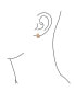 ფოტო #3 პროდუქტის Unisex Channel Set 3 Row Cubic Zirconia CZ K-pop Wide Mini Hoop Huggie Earrings For Men For Women Yellow Gold Plated Steel Stainless