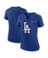 Фото #2 товара Women's Royal Los Angeles Dodgers Pure Pride Boxy Performance Notch Neck T-shirt