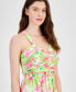 Фото #6 товара Juniors' Floral Print Sleeveless Tiered Maxi Dress
