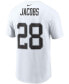 Фото #3 товара Men's Josh Jacobs White Las Vegas Raiders Name and Number T-shirt