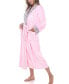 ფოტო #3 პროდუქტის Women's Long Cozy Loungewear Belted Robe