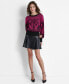 ფოტო #4 პროდუქტის Women's Logo-Transfer Ribbed Crewneck Sweater