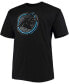 Фото #3 товара Men's Big and Tall Black Carolina Panthers Color Pop T-shirt