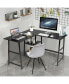 Фото #3 товара L Shaped Corner Computer Desk with Storage Shelves