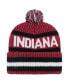 ფოტო #2 პროდუქტის Men's Crimson Indiana Hoosiers Bering Cuffed Knit Hat with Pom