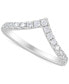 ფოტო #1 პროდუქტის IGI Certified Lab Grown Chevron Band (1/2 ct. t.w.) in 14K White Gold