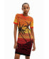 ფოტო #1 პროდუქტის Women's Short knit palm tree dress