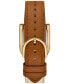 Фото #5 товара Women's Harwell Three-Hand Medium Brown and White Leather Watch 28mm