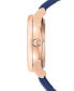 ფოტო #2 პროდუქტის Women's Swiss Automatic Baroncelli Blue Fabric Strap Watch 33mm