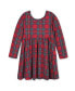 ფოტო #1 პროდუქტის Baby Girls Baby Holiday Plaid About You Long Sleeve Dress