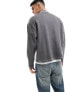 ASOS DESIGN oversized boxy polo sweatshirt in grey