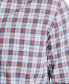 Фото #3 товара Men's Heathered Plaid Long-Sleeve Button-Up Shirt