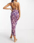 Brave Soul sarong in purple floral print