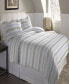 Фото #1 товара Savannah Stripe Superior Weight Cotton Flannel Duvet Cover Set, Full/Queen