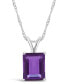 ფოტო #2 პროდუქტის Blue Topaz (3 ct. t.w.) Pendant Necklace in Sterling Silver. Also Available in Amethyst and Citrine