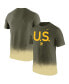 ფოტო #4 პროდუქტის Men's Olive Army Black Knights 1st Armored Division Old Ironsides Rivalry Splatter T-shirt