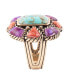 ფოტო #3 პროდუქტის Inca Genuine Multi Stone Round Statement Ring