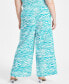 Trendy Plus Size Printed Wide-Leg Pants, Created for Macy's