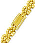 ფოტო #3 პროდუქტის Men's Diamond Two-Tone Link Bracelet (1/2 ct. t.w.) in Stainless Steel and Yellow Ion-Plate
