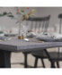Maya Rectangular Dining Table - Wood Finish Kitchen Table With Retro Hairpin Legs