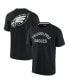 Фото #1 товара Men's and Women's Black Philadelphia Eagles Super Soft Short Sleeve T-shirt