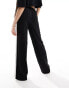 ASOS DESIGN Tall pull on trouser with contrast panel in black Черный, 34 - фото #3