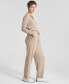 100% Cashmere Straight-Leg Pants, Created for Macy's, Regular & Petites