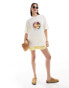 Фото #4 товара ASOS DESIGN oversized t-shirt with paradise island beer drink graphic in cream