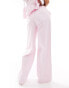 Stradivarius co-ord tie front trousers in pink stripe