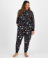 Фото #1 товара Family Pajamas Plus Size 2-Pc. Cotton Halloween Toss Pajamas Set, Created for Macy's