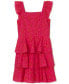 ფოტო #2 პროდუქტის Big Girls Embroidered Tiered Knee-Length Dress