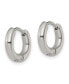 Stainless Steel Polished Hinged Hoop Earrings