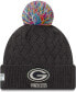 Фото #2 товара New Era Crucial Catch Green Bay Packers Women's Knitted Hat, charcoal