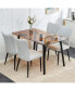 Rectangular Glass Dining Table Set with 4 Chairs