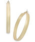 ფოტო #1 პროდუქტის Gold-Tone Large Flat Hoop Earrings, 2.5", Created for Macy's