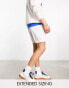 Фото #1 товара ASOS DESIGN slim chino shorts in mid length in white