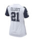 ფოტო #4 პროდუქტის Women's Ezekiel Elliott White Dallas Cowboys Alternate Game Jersey